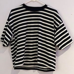 black and white striped shirt